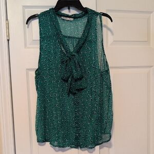 Women's Green Sleeveless Top
